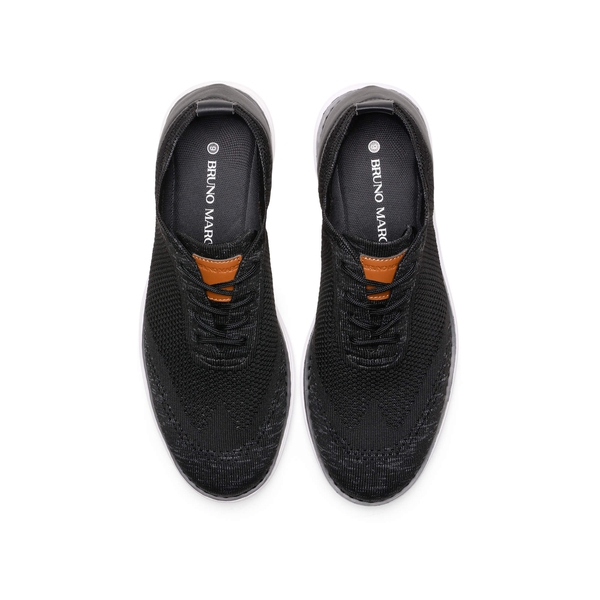 [KnitFlex Breeze+] Men's Breathable Mesh Oxford Sneakers - BLACK GREY - 3